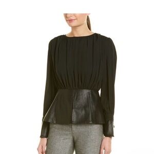 Gracia Black Peplum Blouse